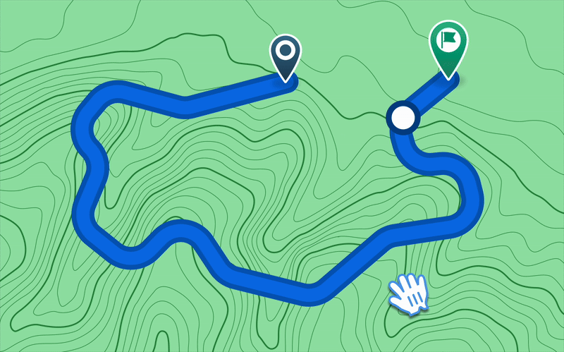 Editing a route in Bikemap