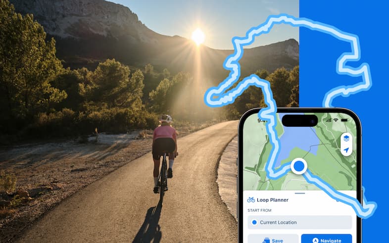 Planning a cycling round-trip with the Bikemap app
