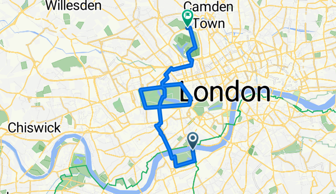 Route to 23 Prince Albert Road, Regents Park, London, NW1 7ST